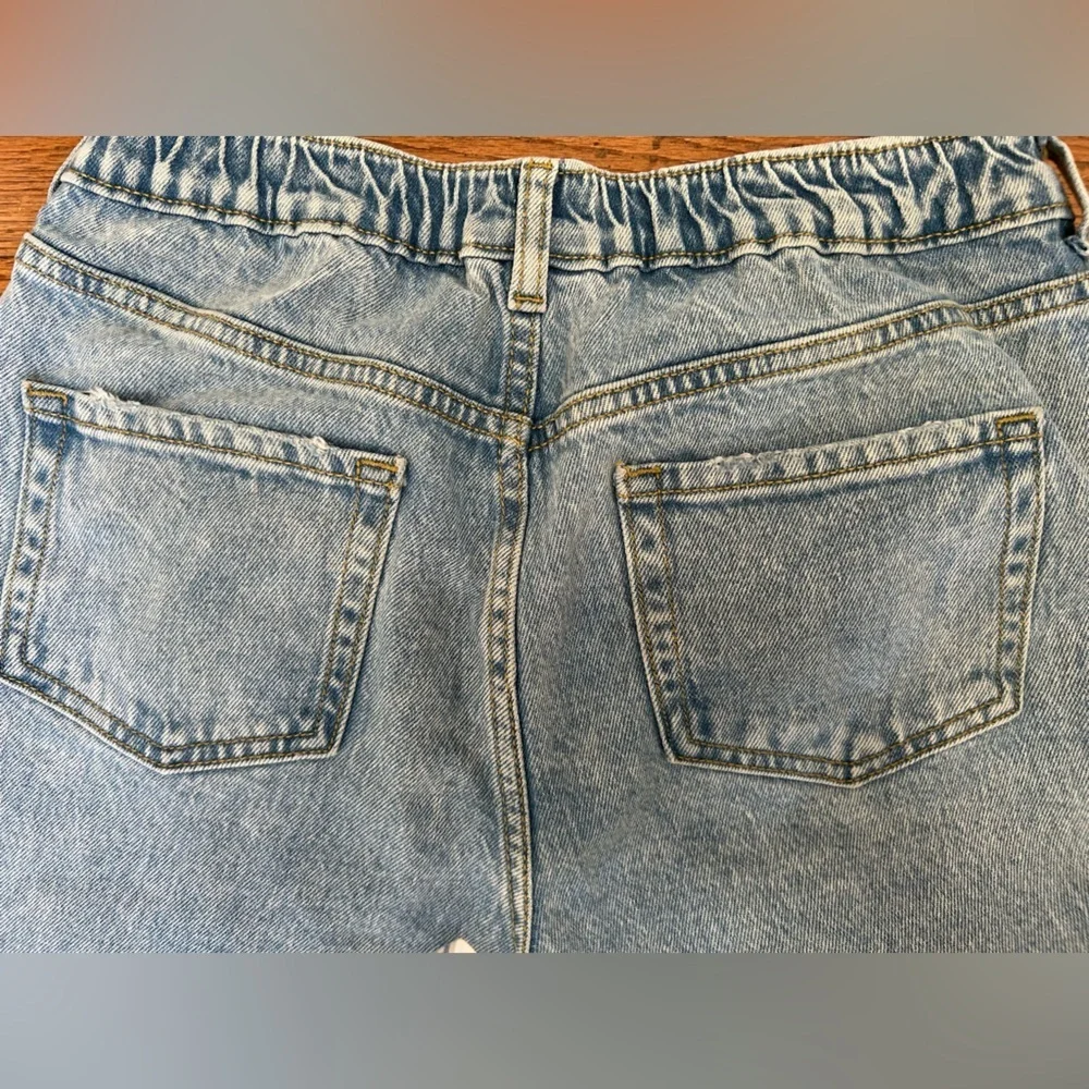 Cat & Jack Girls Light Blue Distressed Jeans Size 16 from Target Straight Leg
